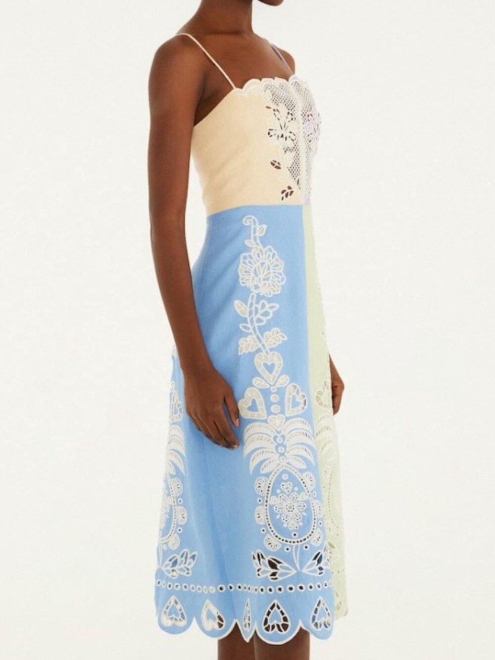 NWT Farm Rio Multicolor Embroidered Midi Dress - Picture 2 of 5